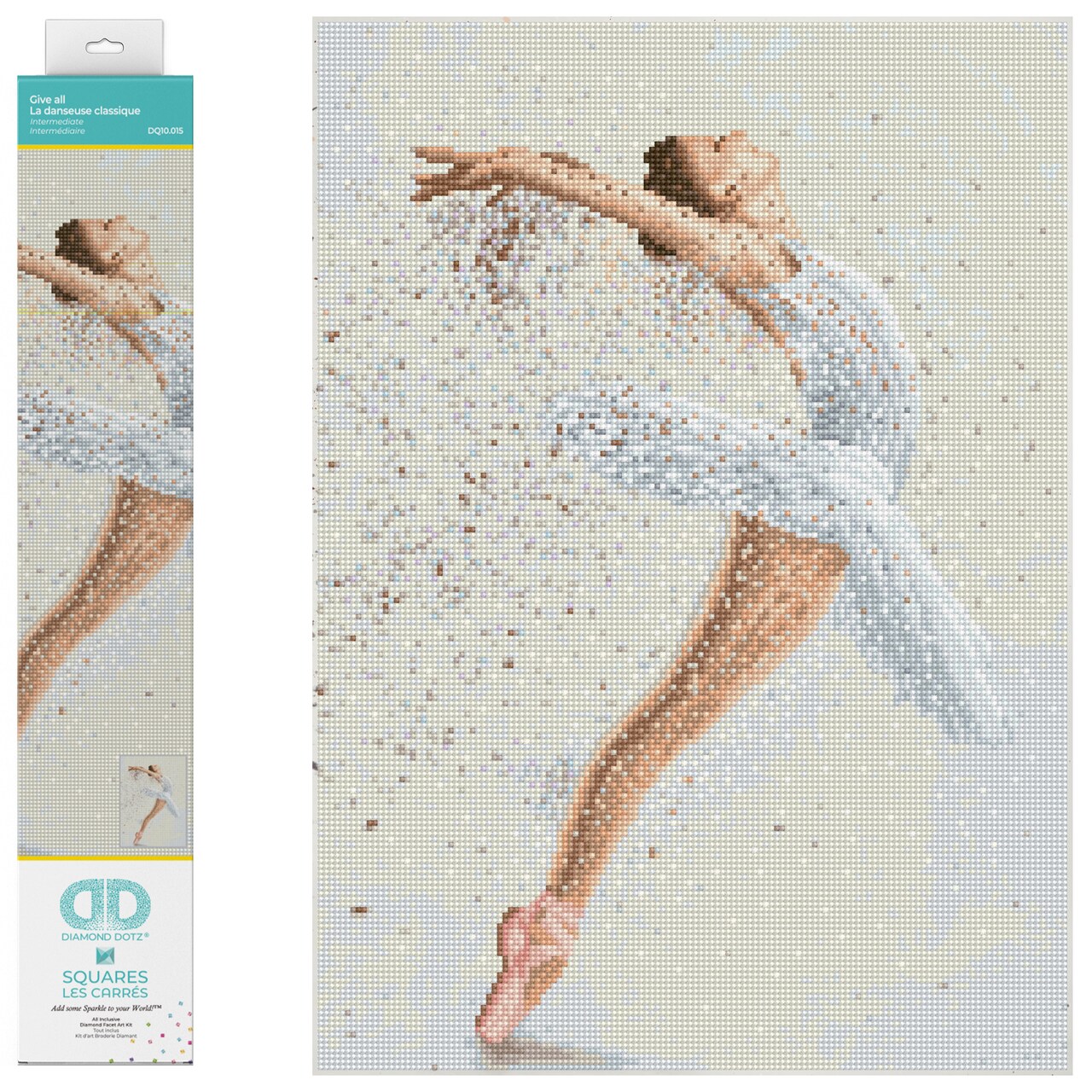 Diamond Dotz Give All Ballet Diamond Painting Kits for Adults - Diamond Art Kits a Relaxing Creative Craft Kit with Dotz Gems 14.5"x20.3"